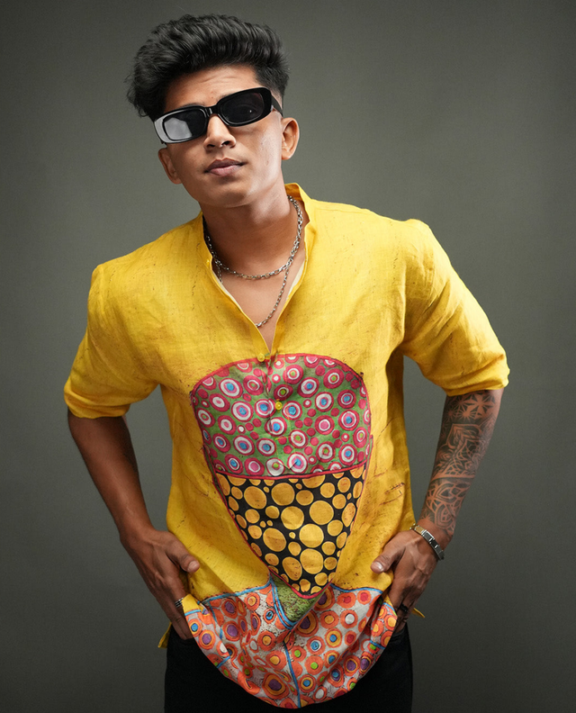 Golden Buzz Pure Linen Short Sleeve Kurta