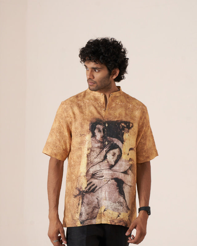Timeless Embrace (Pure Linen Short Sleeve Shirt) – AddysForMen®️