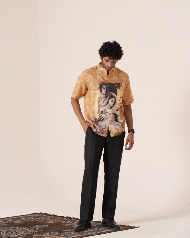 Timeless Embrace (Pure Linen Short Sleeve Shirt) – AddysForMen®️