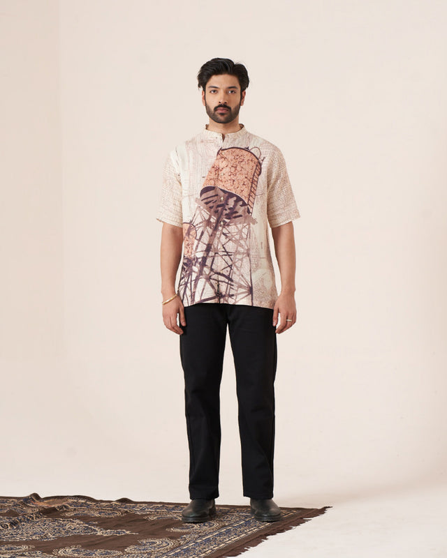 Vintage Frame (Pure Linen Short Sleeve Shirt) – AddysForMen®️