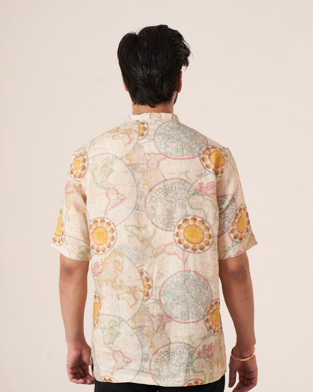 Worldly Canvas (Pure Linen Short Sleeve Shirt) – AddysForMen®️