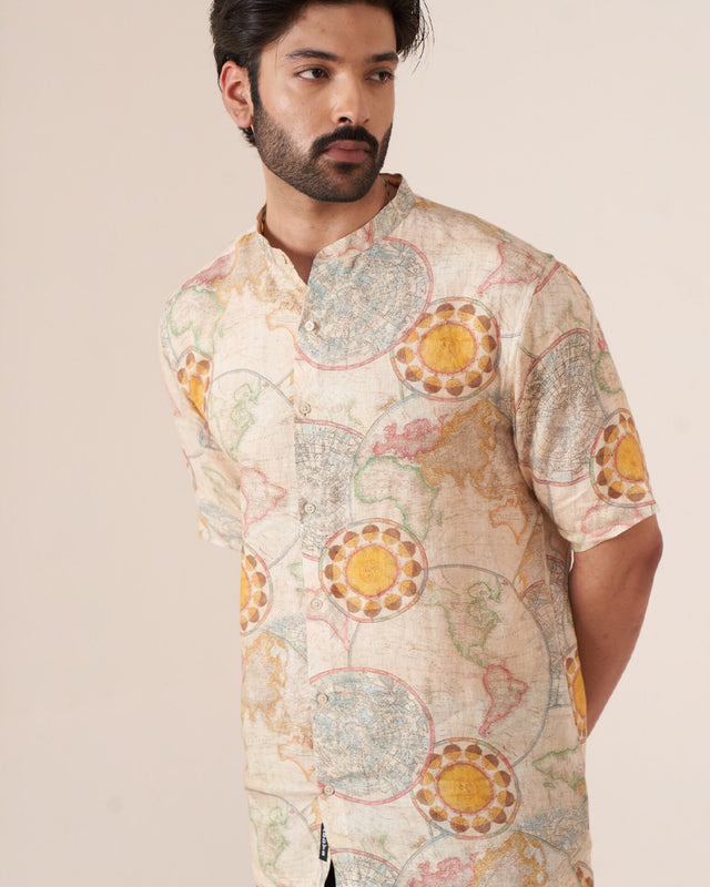 Worldly Canvas (Pure Linen Short Sleeve Shirt) – AddysForMen®️