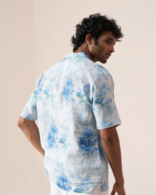 Skybound Bliss (Pure Linen Short Sleeve Shirt) – AddysForMen®️