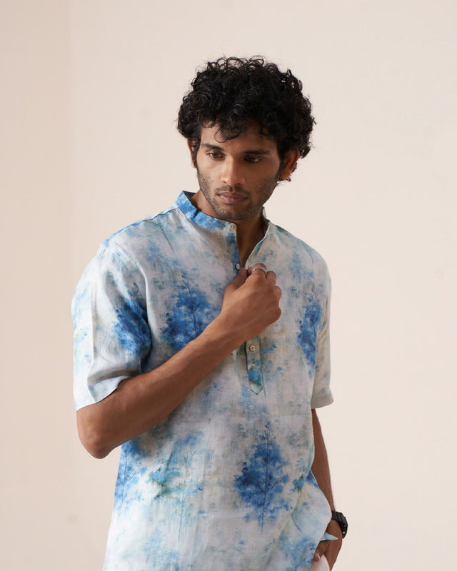 Skybound Bliss (Pure Linen Short Sleeve Shirt) – AddysForMen®️