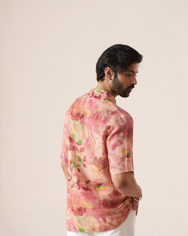 Floral Mirage (Pure Linen Short Sleeve Shirt) – AddysForMen®️