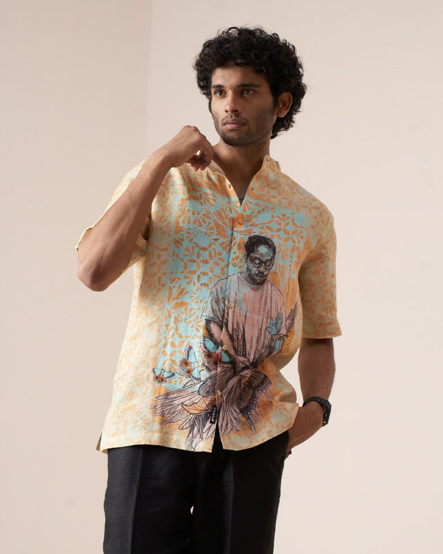 Bohemian Soul (Pure Linen Short Sleeve Shirt) – AddysForMen®️