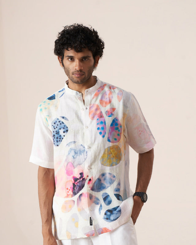 Color Splash (Pure Linen Short Sleeve Shirt) – AddysForMen®️