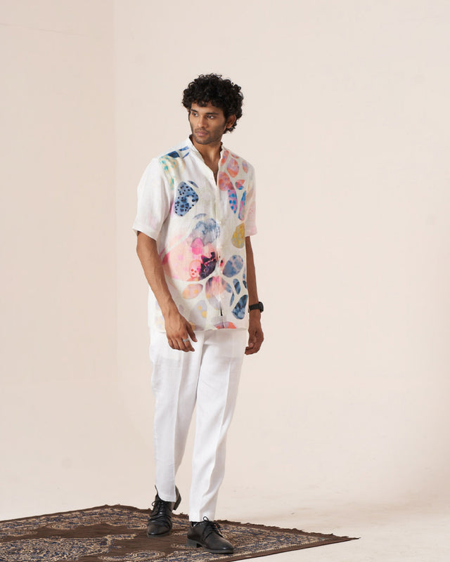 Color Splash (Pure Linen Short Sleeve Shirt) – AddysForMen®️