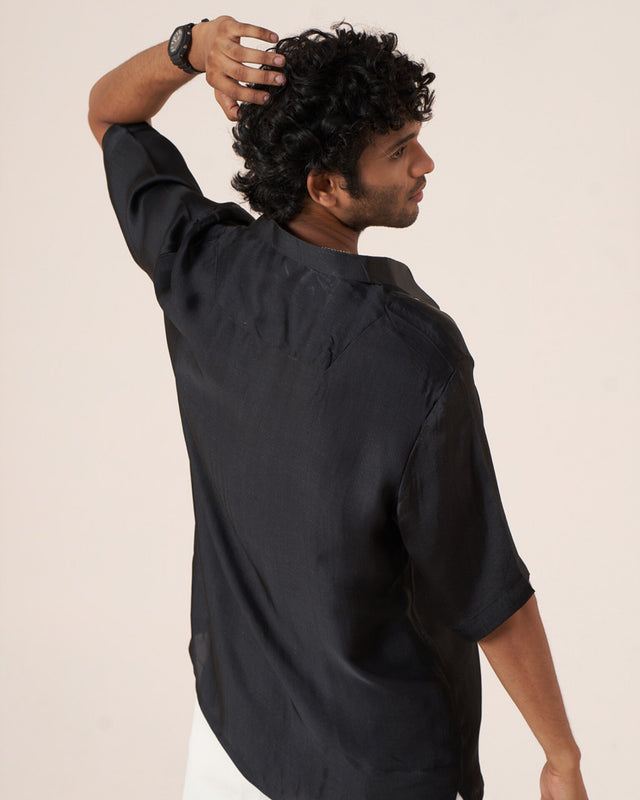 Urban Mirage Pure Bemberg Satin Short Sleeve Shirt