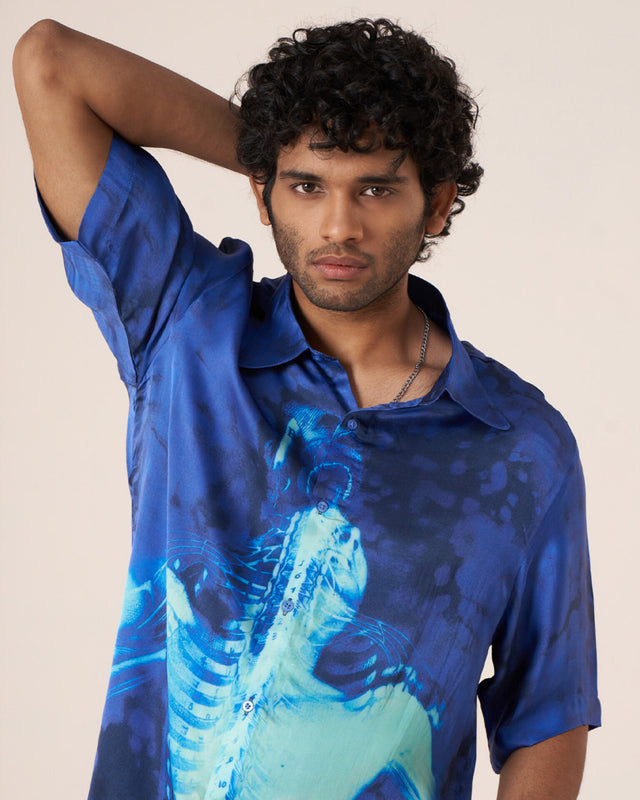 Neon Pulse Pure Bemberg Satin Short Sleeve Shirt