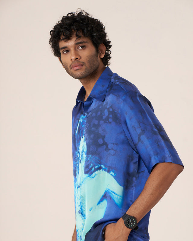Neon Pulse Pure Bemberg Satin Short Sleeve Shirt