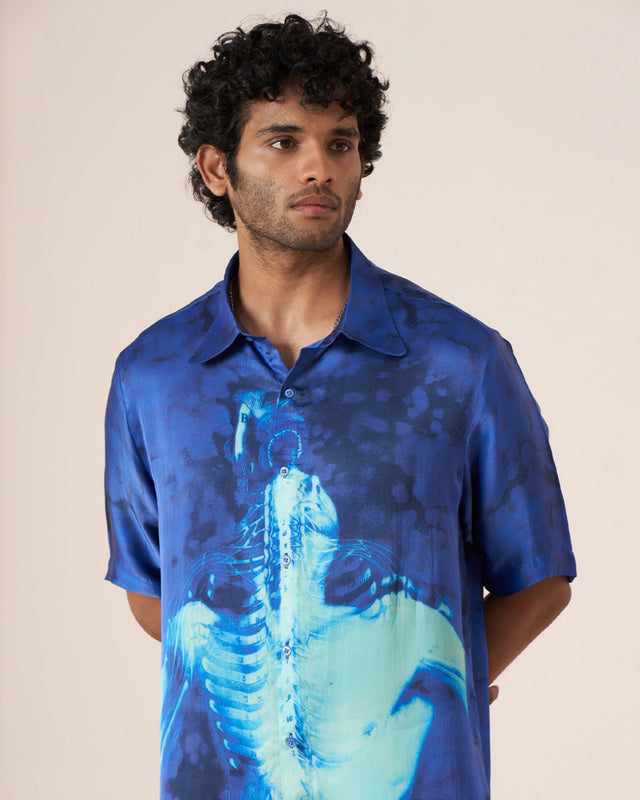 Neon Pulse Pure Bemberg Satin Short Sleeve Shirt