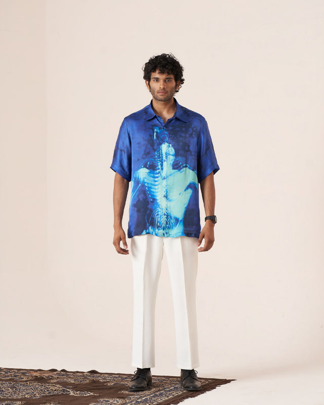 Neon Pulse Pure Bemberg Satin Short Sleeve Shirt