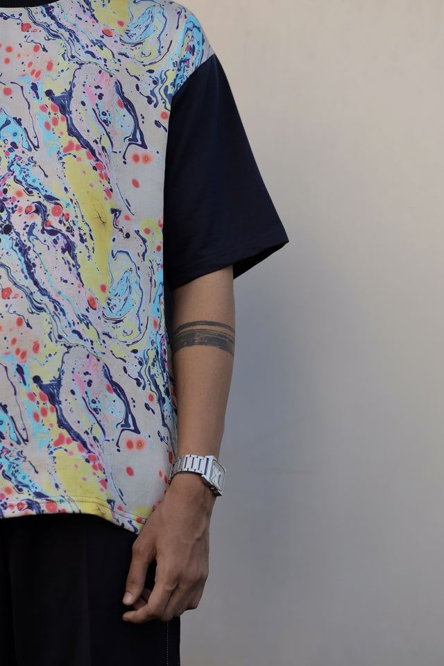 Crystalline Cadenza (Oversize Tencel Satin T-Shirt) – AddysForMen®️