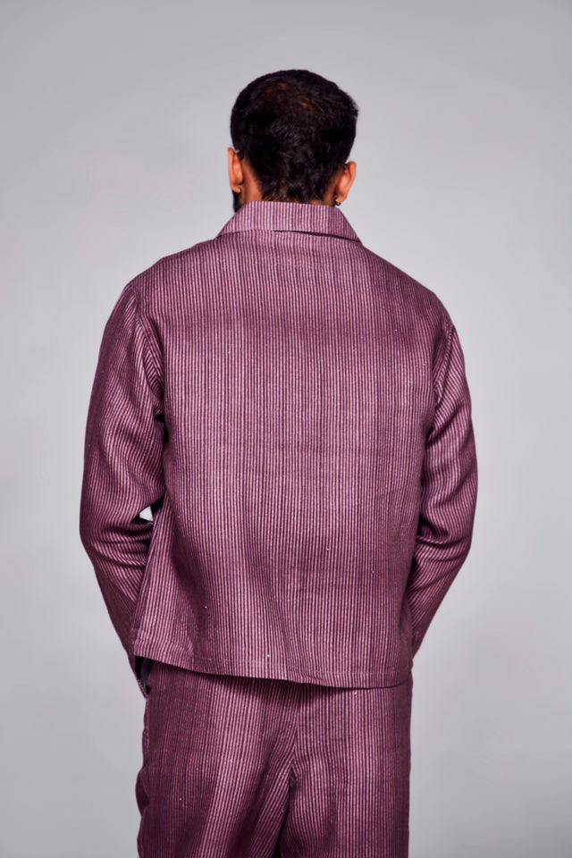 Urban Face : Pure Linen Crop Length Jacket