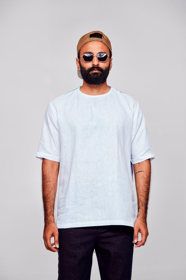 Soul Glimpses : Real and Virtual Worlds Converge in Harmony - Pure Linen Tshirt Style shirt