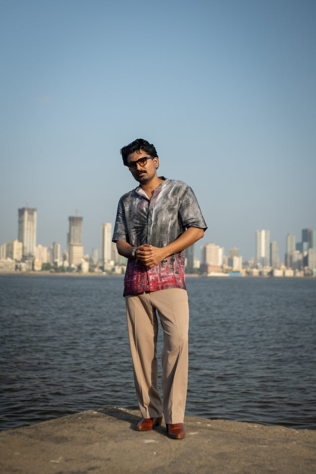 Smoke Wave Unisex (Pure Linen Short Sleeve Shirt) - AddysForMen®