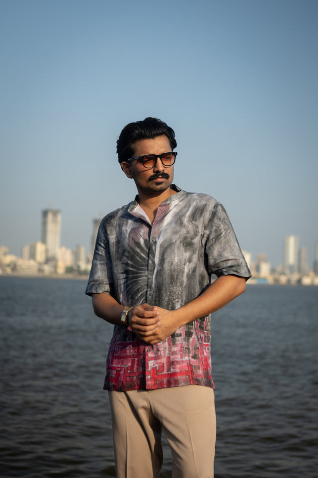 Smoke Wave Unisex (Pure Linen Short Sleeve Shirt) - AddysForMen®