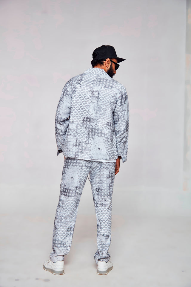 Midnight Jazz : Pure Linen Crop Length Jacket