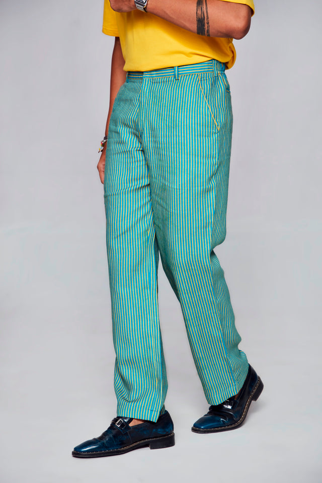 Lost peacock :Pure Linen Wide Leg Loose Fit Pant