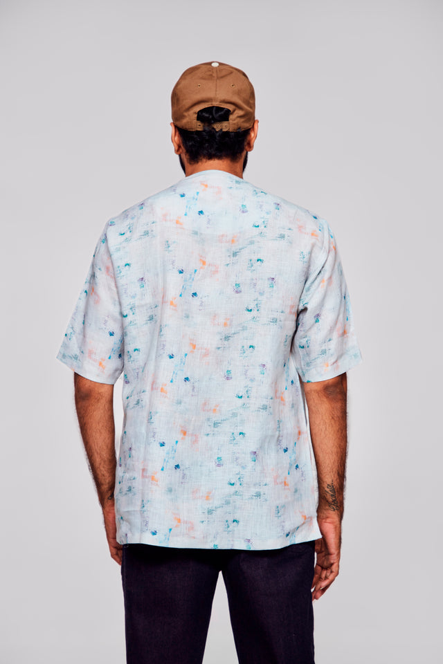 Shades of Mystery : Unleashing Confidence - Pure Linen Tshirt Style Shirt