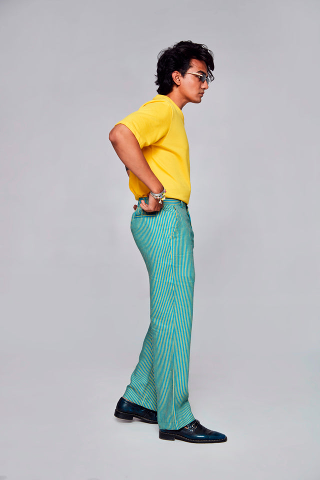 Lost peacock :Pure Linen Wide Leg Loose Fit Pant