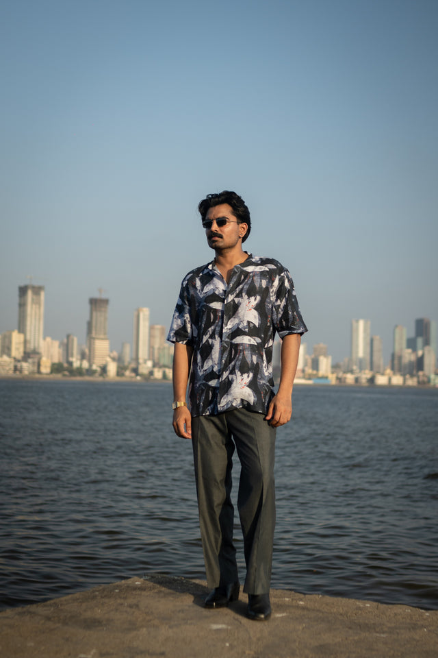 Abstarct Bloom Unisex (Pure Linen Short Sleeve Shirt) - AddysForMen®