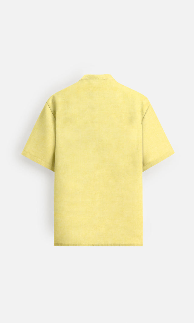 Sunshine Shades : Vibrant Yellow Hues Pure Linen Shirt
