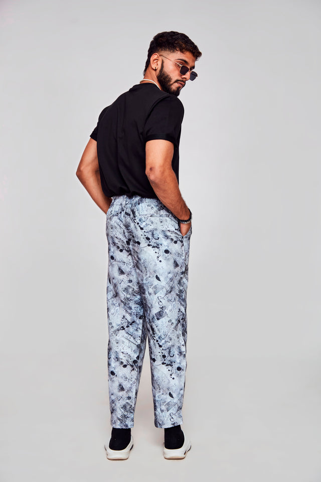 White storm :Pure Linen Loose Tapered Fit Pant