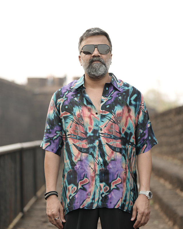 Stylish Urban Canvas Bemberg Satin Digital Print Shirt