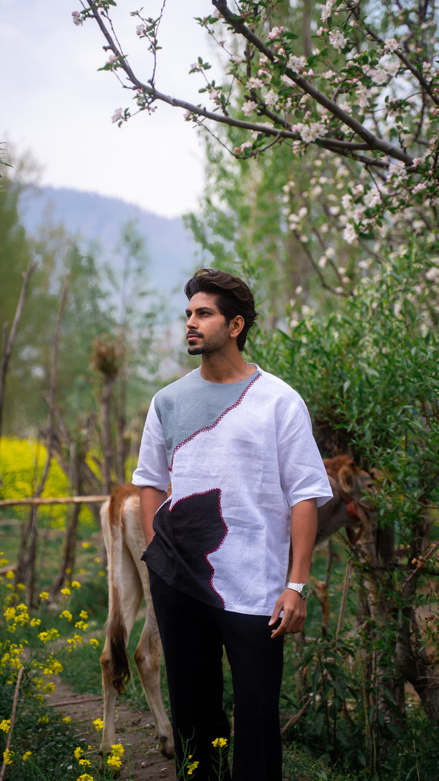Threaded Soul Pure Linen Designer Tshirt Style Shirt