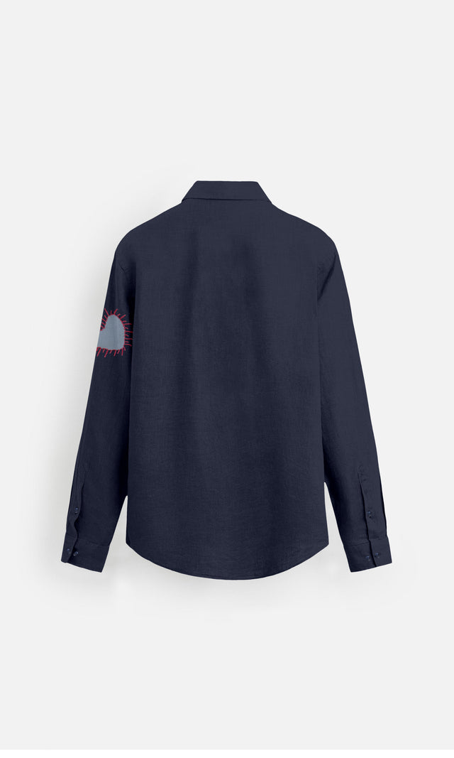 Stitched Love Pure Linen Designer Shirt