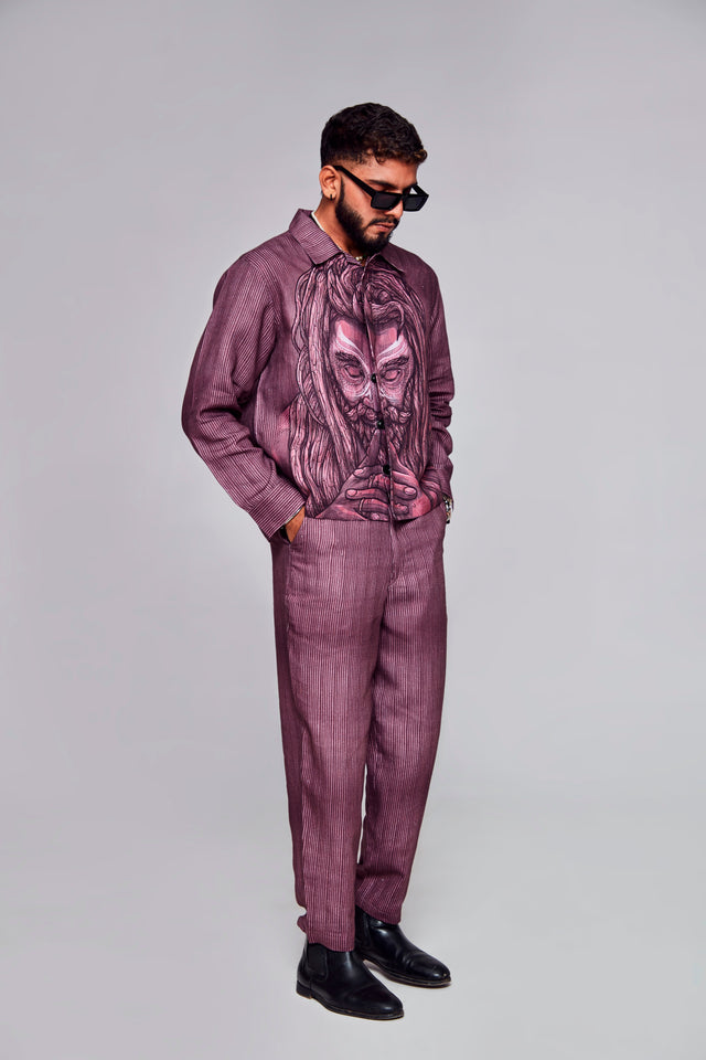 Urban Face : Pure Linen Crop Length Jacket