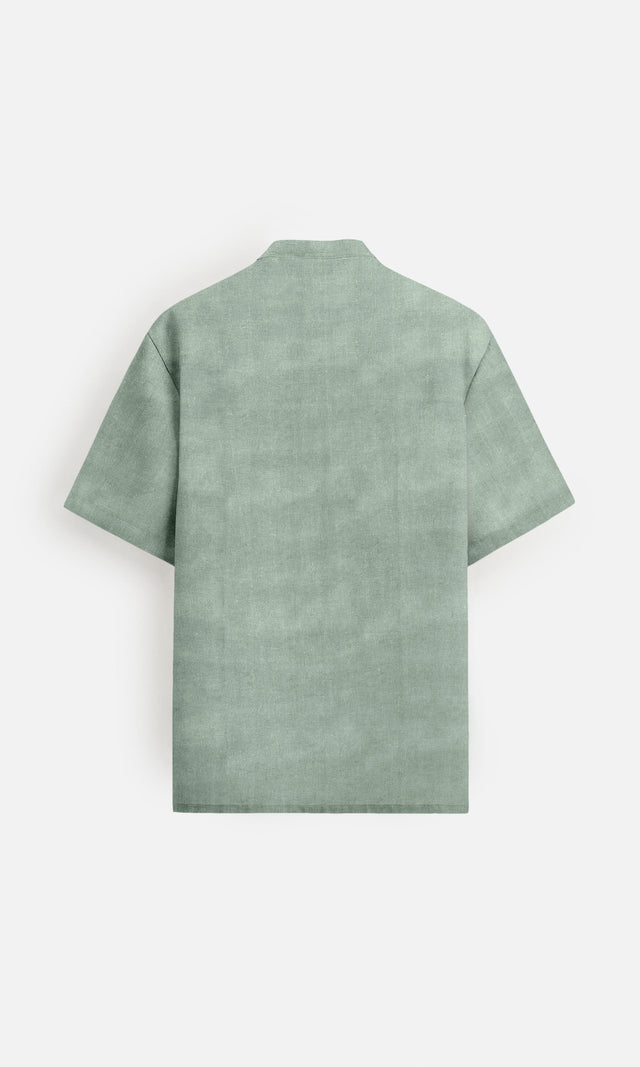 Feminine Fusion Printed Pure Linen Short Sleeve Unisex Shirt