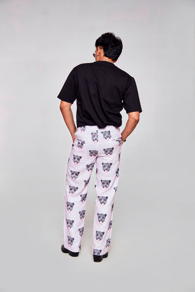 bubble cat : Pure Linen Wide Leg Loose Fit Pant