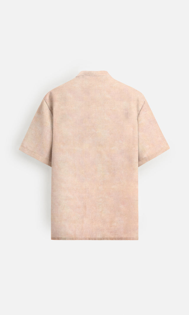 Crimson Drift Unisex Pure Linen Short Sleeve Shirt - AddysForMen®