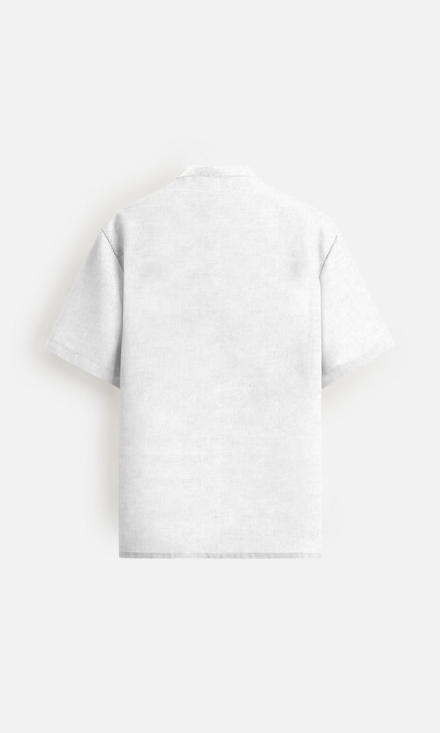 Grayscale Flow Unisex Digital Printed Pure Linen Short Sleeve Shirt - AddysForMen®