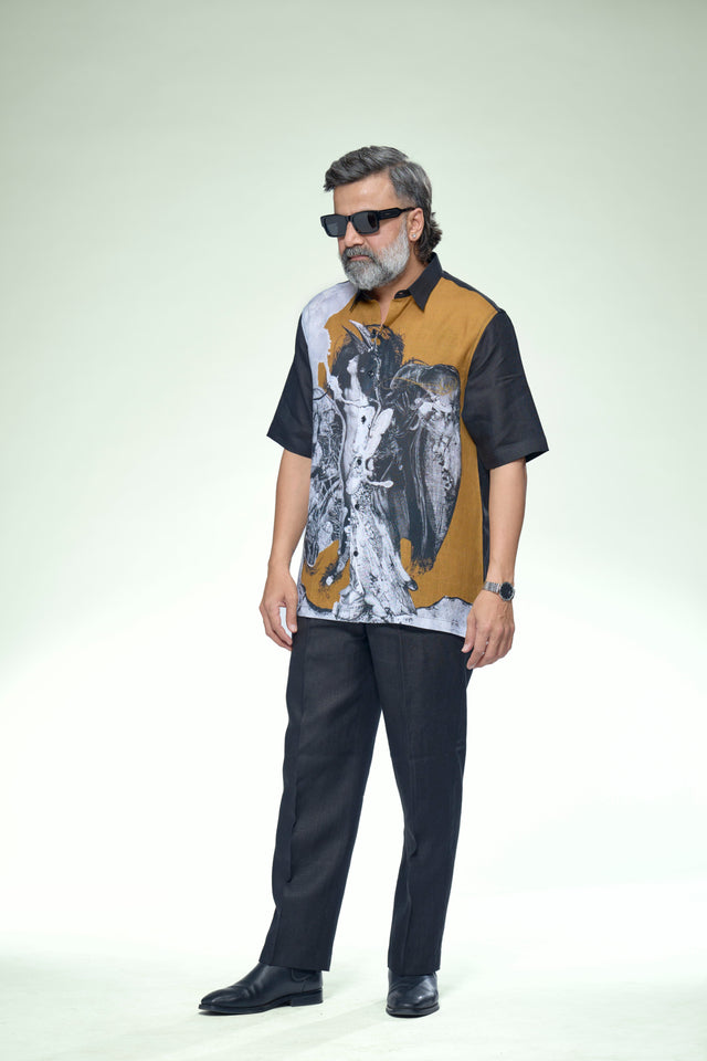 The Ethereal Muse Pure Linen Short Sleeve Shirt – AddysForMen®️