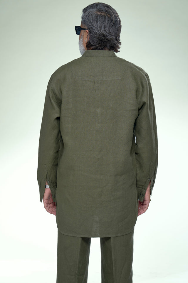 Zen Archive: Minimalist Pure Linen Kurta Set - AddysForMen®️
