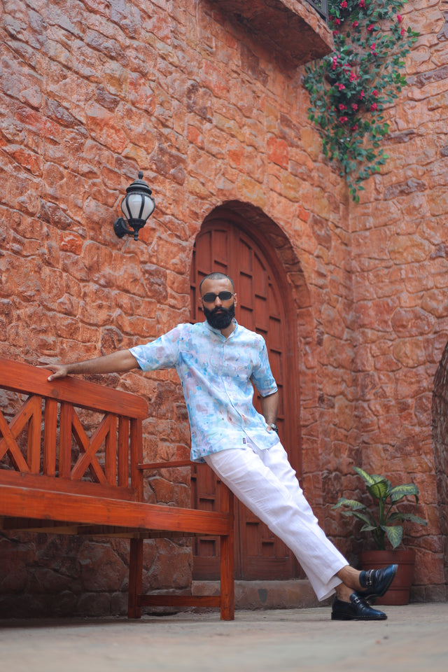Blue Skies (Pure Linen Shirt) – AddysForMen®️