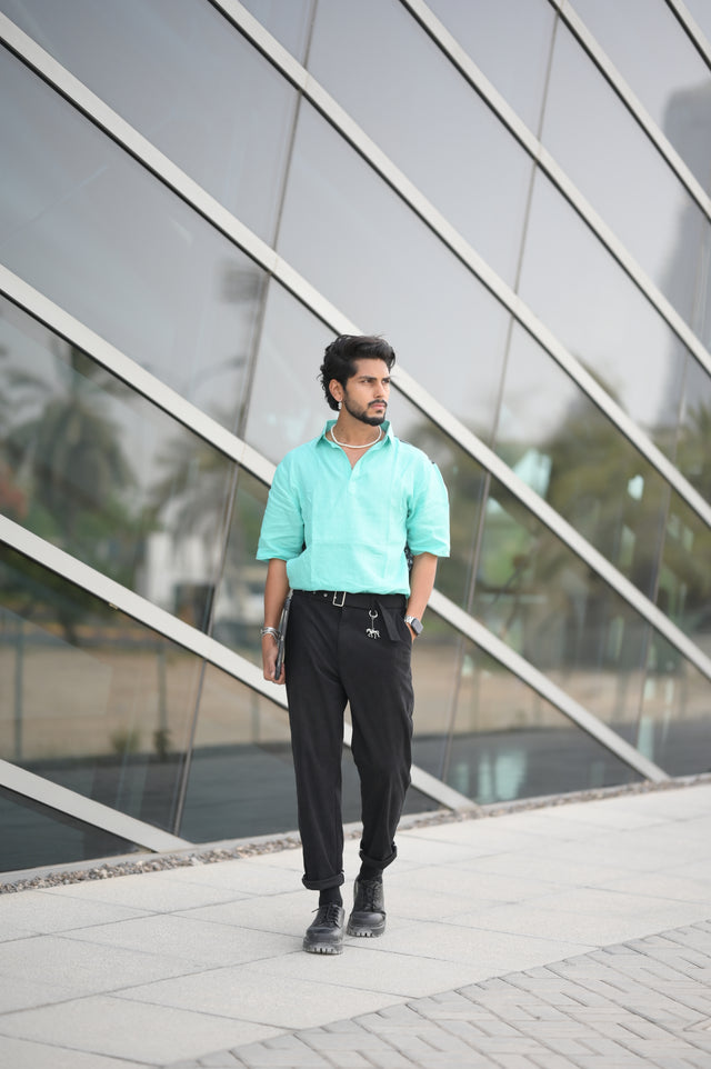 "Effortless Style: Pure Linen Short Sleeve Shirt, a Must-Have for Comfort and Casual Elegance"