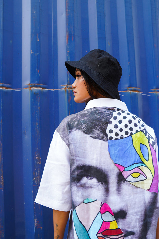 Trippy Emotions (Pure Linen Kurta Style Shirt) - AddysForMen®️