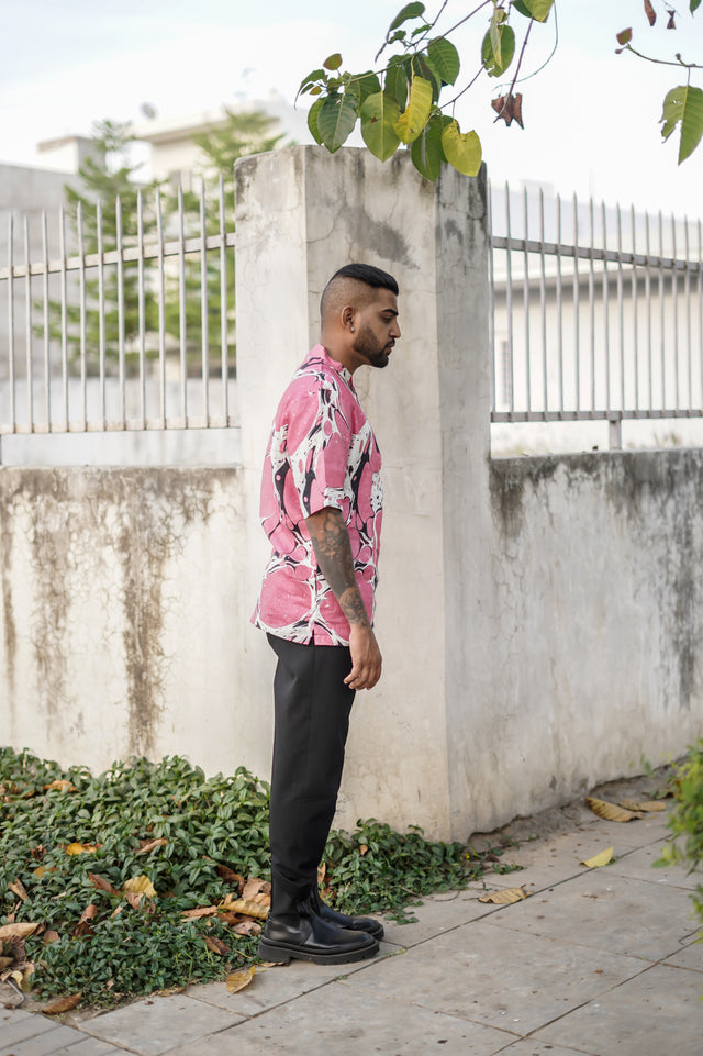 Sticky Popsicle (Pure Linen Kurta Style Shirt) - AddysForMen®️