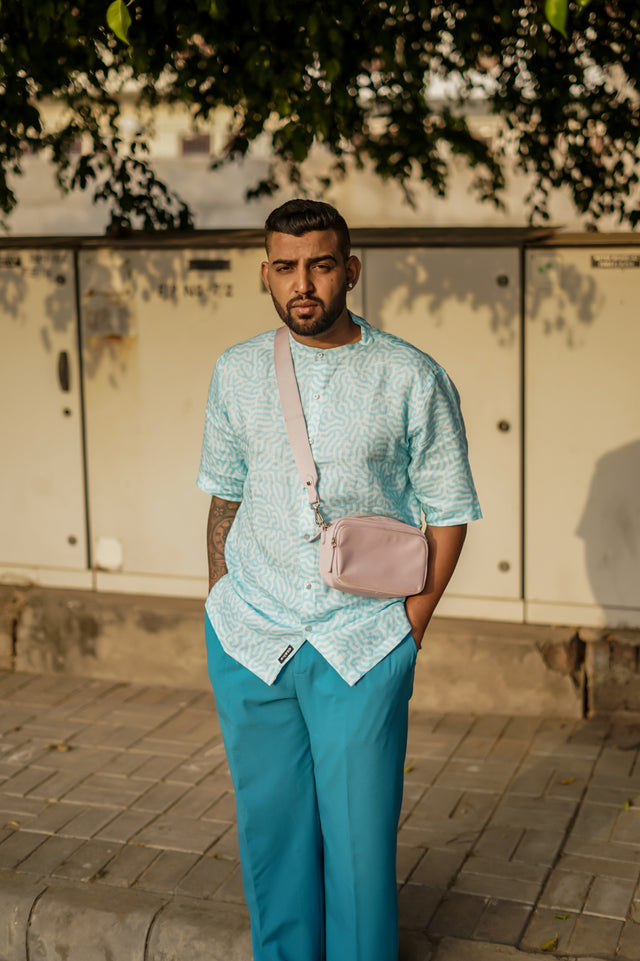 Alpha Man (Pure Linen Kurta Style Shirt) - AddysForMen®️
