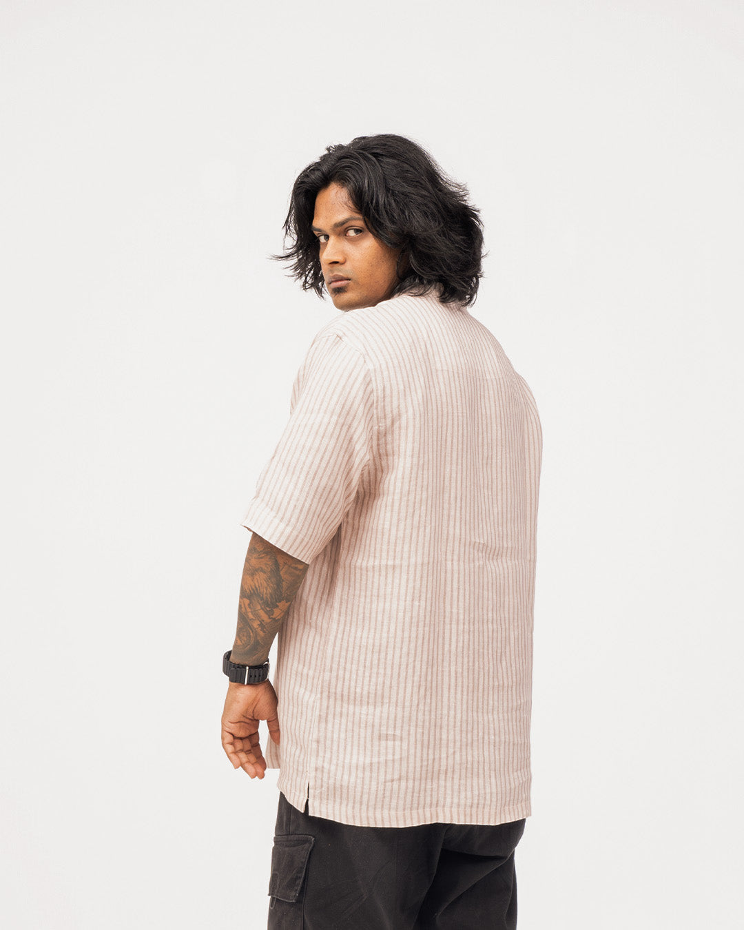 Minimal Faces Pure Linen Short Sleeve Shirt