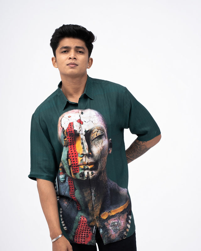 Green Shirt, shirt for men, shirt for women, shirts for men, shirts for women, Short Sleeve shirt, satin linen shirt, beach wear shirt, party wear shirt