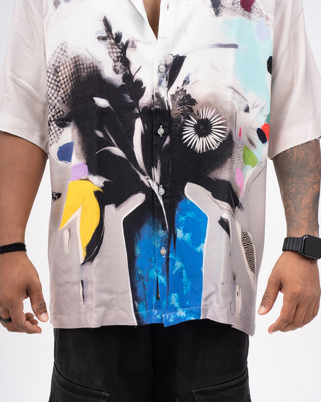 Abstract Vase Pure Ecovero (viscose) Short Sleeve Shirt