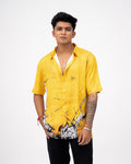 Yellow Colour Shirt, shirt for men, shirt for women, shirts for men, shirts for women, Short Sleeve shirt, satin linen shirt, beach wear shirt, party wear shirt