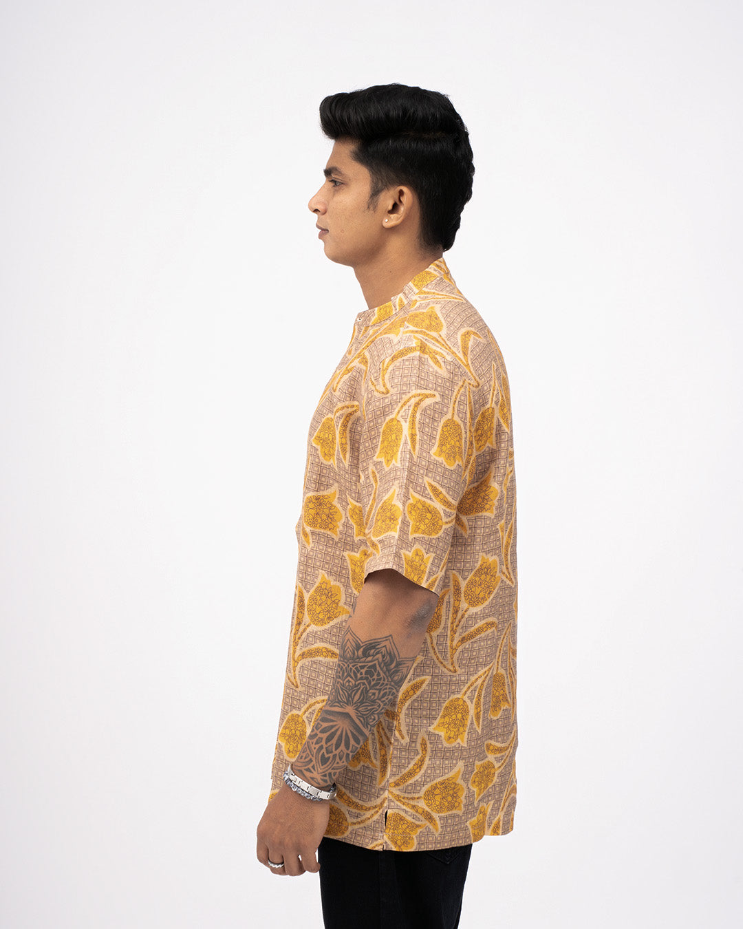 Golden Grace Pure Linen Short Sleeve Shirt