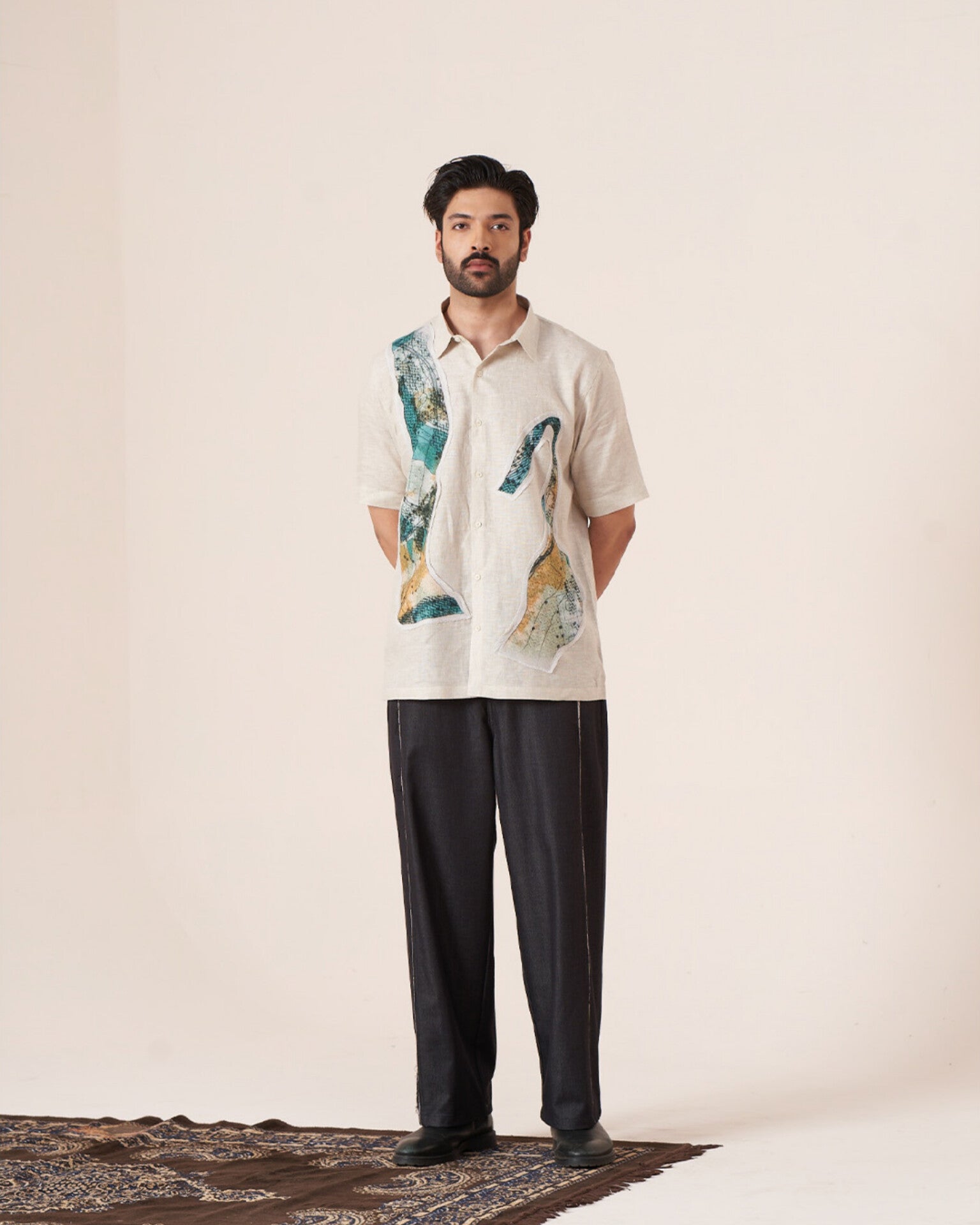 Earthen Waves Pure Linen Designer Shirt